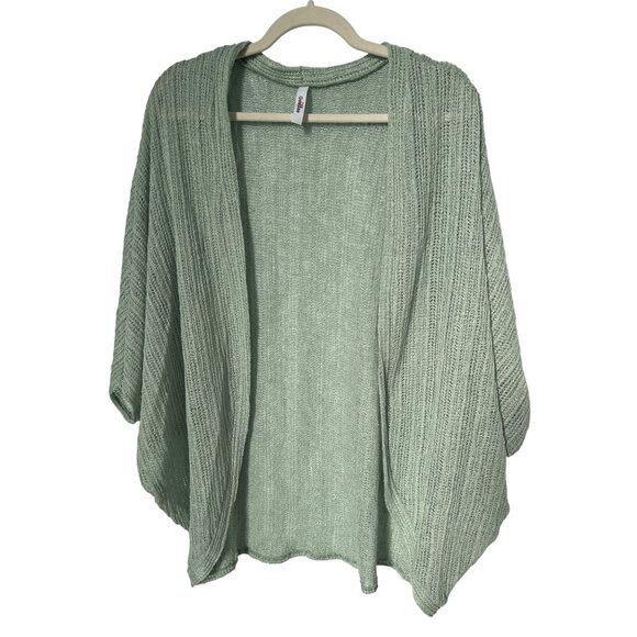 GeeGee Loose Knit Open Front Cardigan Sweater Women M Dolman Sleeve Cozy Capsule - Picture 1 of 6